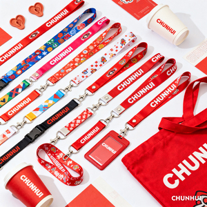Custom Logo Polyester Lanyard with ID Card Badge Holder and Card Holders