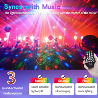 Projecteur LED RGB portable pour boule disco, alimenté par USB, activé par le son, pour l'ambiance festive intérieure |   Usine YSH
