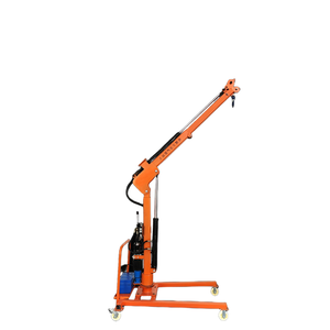 500kg 전기 유압 미니 텔레스코픽 붐 크레인 가정용 모바일 소형 크레인 - Product Image 4