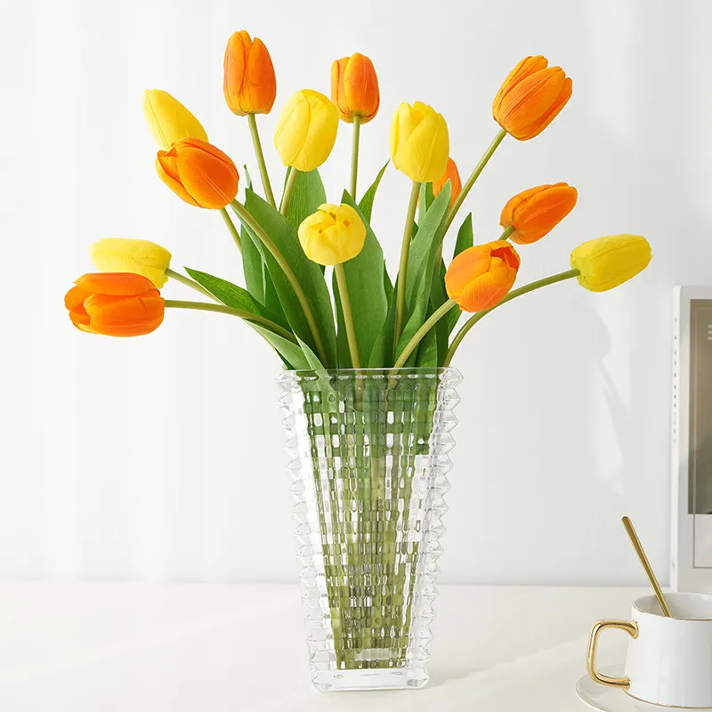 Ha fornito l'alta qualità reale tocco idratante fiore artificiale vero tocco tulipani per l'ufficio decorazione di nozze a casa