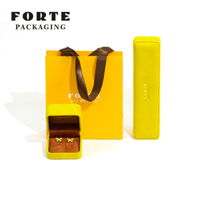 FORTE Antique Europe Jeweler Packaging Yellow Suede Jewellery Storage Gift Box Custom century Hot Jewelry Packaging - Product Image 3