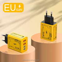 Adaptateur multi-ports intelligent PD120W avec double type-C + double USB, prise EU US UK, chargeur de téléphone portable