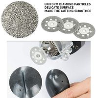 10 pièces de disques de coupe miniatures de 22 mm, accessoire pour outil rotatif, disque de coupe diamanté, compatible avec les outils rotatifs Proxxon Dremel