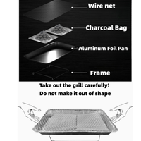 Barbecues jetables populaires, grilles à charbon de bois en aluminium à usage unique, grilles instantanées