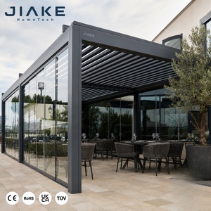 Supports de gazebo Jiake avec enceinte en verre pour <span class=keywords><strong>pergola</strong></span> et boulons en acier inoxydable, pavillon de jardin pour terrasse de restaurant - Product Image 1