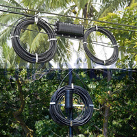 Boîtier de raccordement horizontal extérieur 2 entrées 2 sorties pour fibres optiques, IP68, en ABS, Type B, 24 cœurs, pour câble de fusion FTTH extérieur