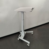 Bureau debout mobile XINYUAN moderne en fer ergonomique pour le bureau à domicile, entièrement pliable, réglable en hauteur