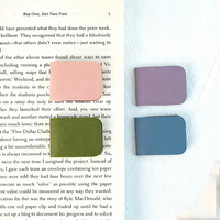 Marque-pages magnétiques en cuir PU avec design de couleur personnalisé, impression typographique écologique - Mini étiquettes de livre, cadeaux promotionnels