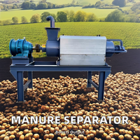 Machine d'assèchement de presse à vis en spirale certifiée CE 220V séparateur de solides liquides de déchets alimentaires de boues de fumier d'animaux moteur inoxydable