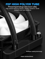 SAMA refroidissement par eau pc gaming 120mm cpu cooler avec affichage CPU système de refroidissement liquide à eau