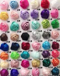 Fleurs en tissu 4D faites à la main Atin Ribbon Rose pour la décoration de <span class=keywords><strong>mariage</strong></span> <span class=keywords><strong>DIY</strong></span>, l'emballage cadeau, les bandeaux, les épingles à cheveux, les nœuds, les travaux manuels et les appliques de couture - Product Image 6