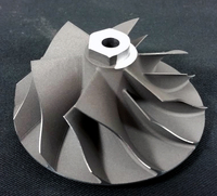 Hélices de turbine en titane CNC 5 axes GR5 ASTM B265 pour compresseur de moteur à réaction, turbomachines OEM