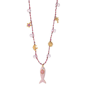 Collier tendance pour femme <span class=keywords><strong>Bohu</strong></span>, plaqué or, avec pendentif poisson et breloque en acier inoxydable, best-seller - Product Image 4