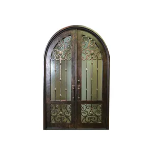 Arch Top Iron Door With Custom Size And Design