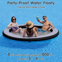 En stock Nouveau produit Explosion de couleurs Hamac aquatique gonflable rond pour l'extérieur Flottant