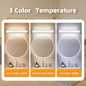 Modern LED <b>Bathroom</b> Mirror <b>Light</b> Warm White 3500K IP44 <b>Waterproof</b> Surface Mounted Polished Chrome Contemporary Design - Product Image 3