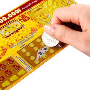 Customized <b>Printing</b> <b>Paper</b> Popular Hot Selling Surprise Reveal Scratch Off Lottery Tickets Cards - Product Image 1