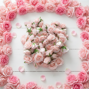 LUYI - Venta al por Mayor de Cabezas de Flores Grandes <span class=keywords><strong>para</strong></span> Decoración de Bodas, Cabeza de Rosa Artificial de Seda Roja, Rosa y Blanca <span class=keywords><strong>para</strong></span> Decoración de Paredes de Boda - Product Image 1