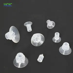 Industriële 50Mm Prijs Kleine Siliconen Zuignap Transparant Glas Vacuüm Sucker Clear Silicone Kleine Vacuüm Zuignappen