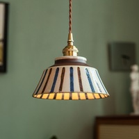 Lustre suspendu vintage en céramique chinoise, luminaire de plafond décoratif en forme de bol pour îlot de cuisine, salon, chambre à coucher, salle de séjour