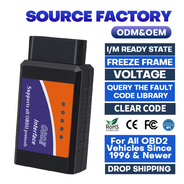 USA Warehouse Automatic Car Diagnosis BLE 4.0 Car Support Customization Fault Code Reader Item Automotive Diagnostic Device