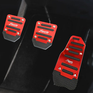 Universele aluminiumlegering antislip pedaalhoezen voor rem, gaspedaal en koppeling voor handgeschakelde en automatische transmissie - Product Image 1