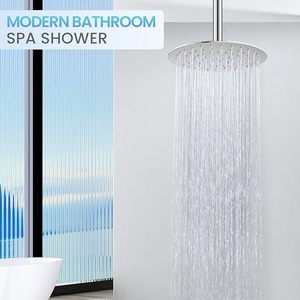 Cabezal <span class=keywords><strong>de</strong></span> Ducha <span class=keywords><strong>de</strong></span> Lluvia <span class=keywords><strong>de</strong></span> 10 Pulgadas, Acero Inoxidable 304, Ultrafino, Acabado Cromado Moderno, Ángulos Ajustables 360°, Alta Presión - Product Image 2