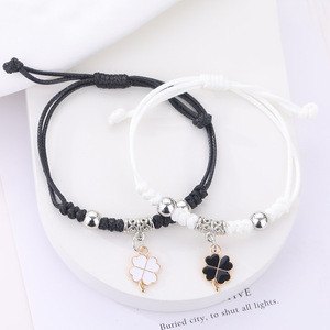 2024 nouveau trèfle lumineux Couple Bracelet dames mignon Animal lune étoile serrure clé pendentif bijoux amitié amant cadeau - Product Image 1