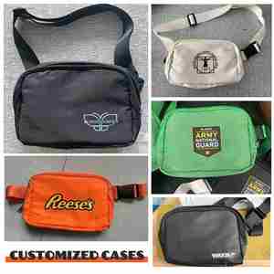 Sac banane en nylon imperméable personnalisé avec logo pour homme, idéal pour le voyage et le sport, vente en gros - Product Image 4