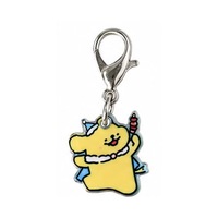 Porte-clés en acrylique motif chiot mignon de dessin animé avec expression amusante, pendentif chien animal version Q, breloque pour sac à dos d'étudiant