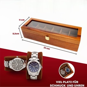 Solid Wood <b>Watch</b> Storage Box Rectangle 33-11-8.5 Dustproof <b>Watch</b> Collection <b>Case</b> For Home Use Men Women Bracelet Box - Product Image 4