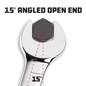 24mm Metric Combination Wrench Carbon Steel OEM Industrial Grade High Quality Mirror Finish 12-Point Design 15-Degree Offset - Product Image 3