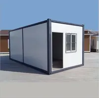 Rumah Kontainer Portabel Dapat Dilipat, Wadah Mobile Modular Kantor Prefab Rumah Lipat Rumah Kontainer Portabel