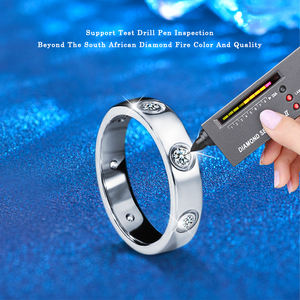 XJZ112 luxe brillant amour bague pour femmes mode classique Moissanite anneau mariage anniversaire cadeau marques anneau bijoux - Product Image 3