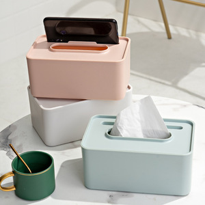 Creative Plastic Tissue Box Pink Avocado Green Gray White Multipurpose Desktop Napkin Holder for Hotel Restaurant Living Room - Product Image 3