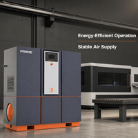 Compresseur d'air rotatif fiable de 22 kW, moteur IE4, économie d'énergie, pression de 10 bars, réservoir d'air intégré pour un fonctionnement continu