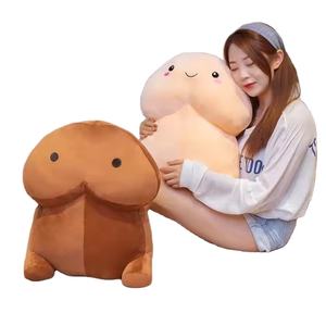 Juguete de almohada con forma de pene falsificado de felpa súper suave, decoración divertida de novedad para fiestas, bromas, relleno de algodón PP ODM - Product Image 2