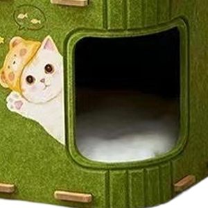 Modern Large Multi-layer All-season <b>Cat</b> Climbing Frame Felt Integrated <b>Scratching</b> <b>Board</b> Enclosed <b>Cat</b> House Tree Home Use - Product Image 5