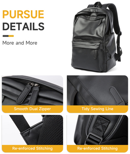 MOYYI Sacs en Cuir PU pour Hommes, <span class=keywords><strong>Sac</strong></span> <span class=keywords><strong>à</strong></span> <span class=keywords><strong>Dos</strong></span> d'École, <span class=keywords><strong>Sac</strong></span> <span class=keywords><strong>à</strong></span> <span class=keywords><strong>Dos</strong></span> en Cuir d'Affaires - Product Image 3