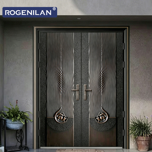 ROGENILAN Maison américaine Portes <span class=keywords><strong>d</strong></span>'<span class=keywords><strong>entrée</strong></span> modernes <span class=keywords><strong>en</strong></span> aluminium Portes extérieures <span class=keywords><strong>en</strong></span> acier inoxydable <span class=keywords><strong>Porte</strong></span> <span class=keywords><strong>d</strong></span>'<span class=keywords><strong>entrée</strong></span> principale moderne avec serrure numérique - Product Image 1