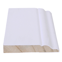 Plinthe décorative en bois massif de Paulownia blanc apprêté, style moderne, vente en gros