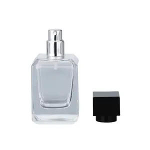 Manufacturer Of 50ml Thick Bottom Square Perfume Bottles With Sprayer Wholesale 50ml Custom Perfume Bottle