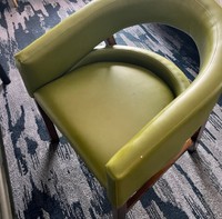Chaise de bureau d'hôtel moderne, écologique, imperméable et durable, avec dossier en tissu et pieds en bois, pour chambre à coucher