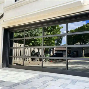 <span class=keywords><strong>Porte</strong></span> <span class=keywords><strong>de</strong></span> <span class=keywords><strong>garage</strong></span> en verre et aluminium pleine vue au design moderne pour villas Matériau en alliage <span class=keywords><strong>de</strong></span> surface fini imperméable - Product Image 2