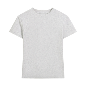 T-shirt à manches courtes et col rond pour femme, haut en pur coton doux et confortable - Product Image 5