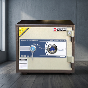 Coffres-forts commerciaux et domestiques WELKO LX600 DK Brown Dual Lock du Vietnam - Verrouillage par combinaison et clé, acier inoxydable, ignifuge - Product Image 2