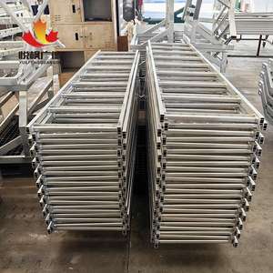 Scala a gradini in alluminio moderno in ferro battuto 5m scala professionale fissa a scala lunga - Product Image 5