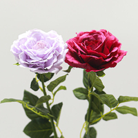 Mur floral cascade de roses thé artificielles à toucher réel, 74 cm, fait main, longue durée, pour la maison, les mariages, Thanksgiving, la Saint-Valentin