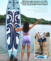 Planche de paddle gonflable en PVC épaissi avec technologie Drop Stitch pour adulte (SUP) – Idéale pour le ski nautique, le yoga, le surf aquatique, les voyages et la compétition