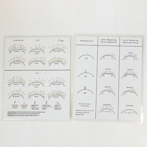 Tableau de cartographie des cils en papier pour la pratique de l'extension des cils - Product Image 6